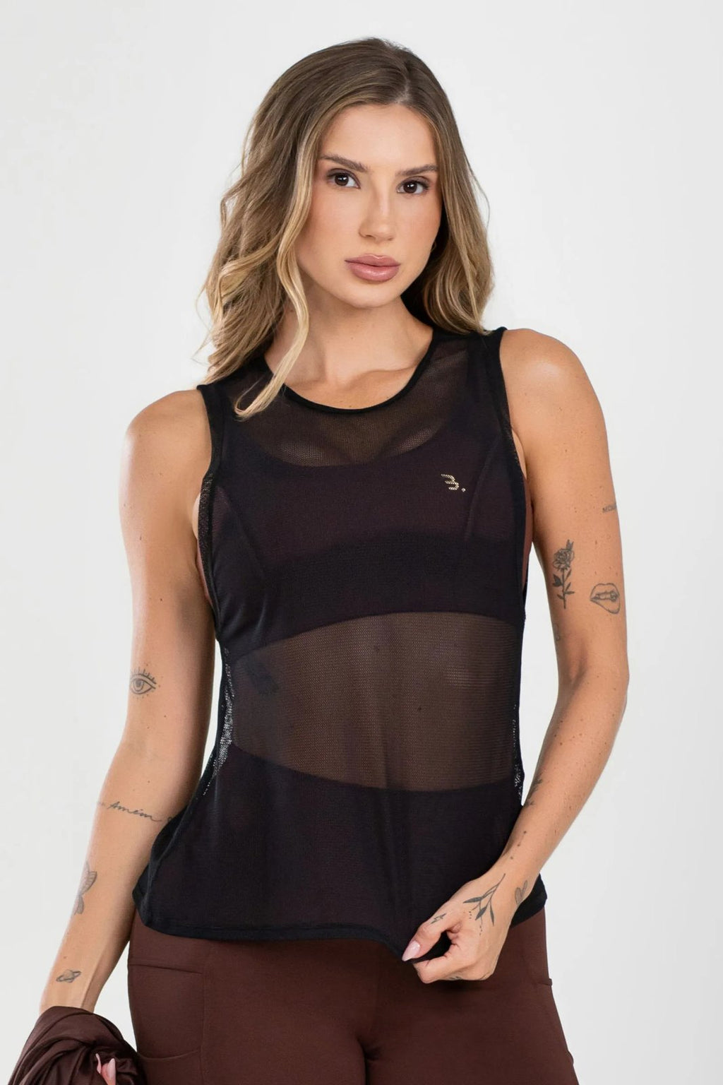 4387BLUSA TELA - M PRETO