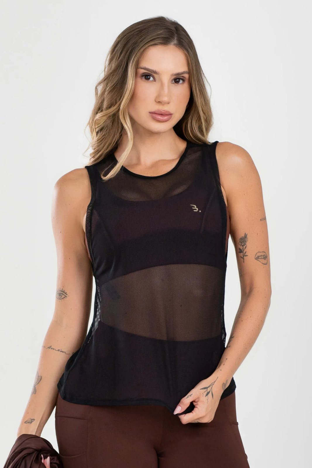 4387BLUSA TELA - M PRETO