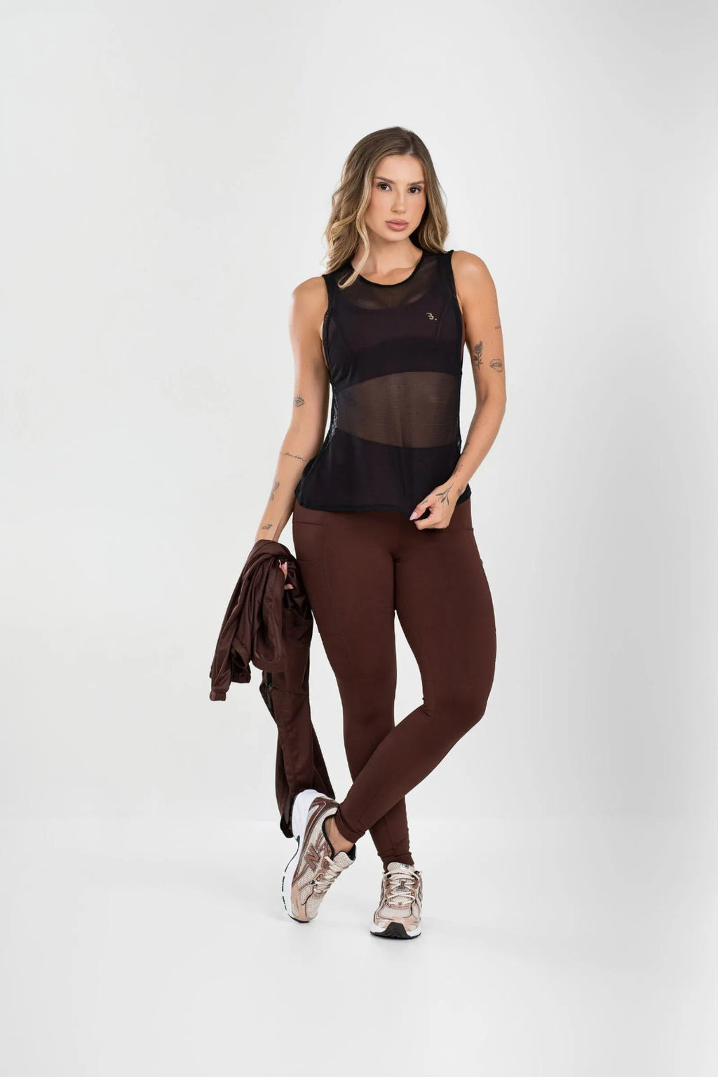 4387BLUSA TELA - G PRETO