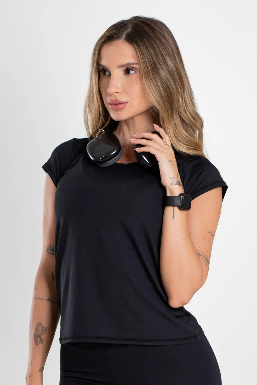 3900BLUSA DRY BASIC - P PRETO