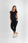 4432BLUSA DRY ALONGADA - PP PRETO
